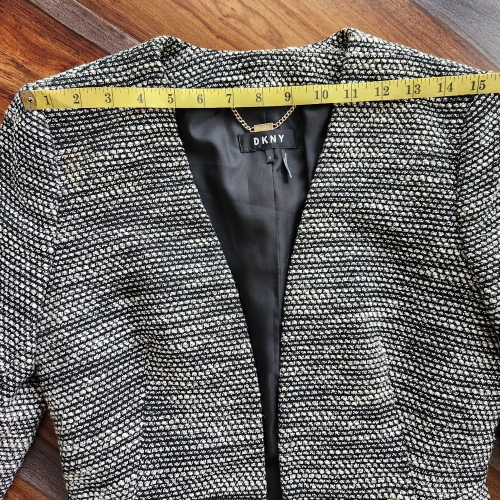 Gorgeous DNKY Blazer Jacket Dressy Zippers Size 2 Beautiful Stylish - Picture 7 of 12